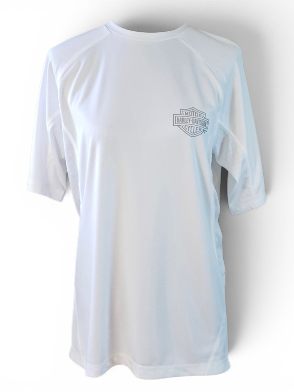NWT Harley Davidson Performance Shirt Mens Medium White Skull Logo Tee